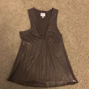 Tommy Jeans Sparkle Brown Sleeveless Tank T- shirt. Size Small